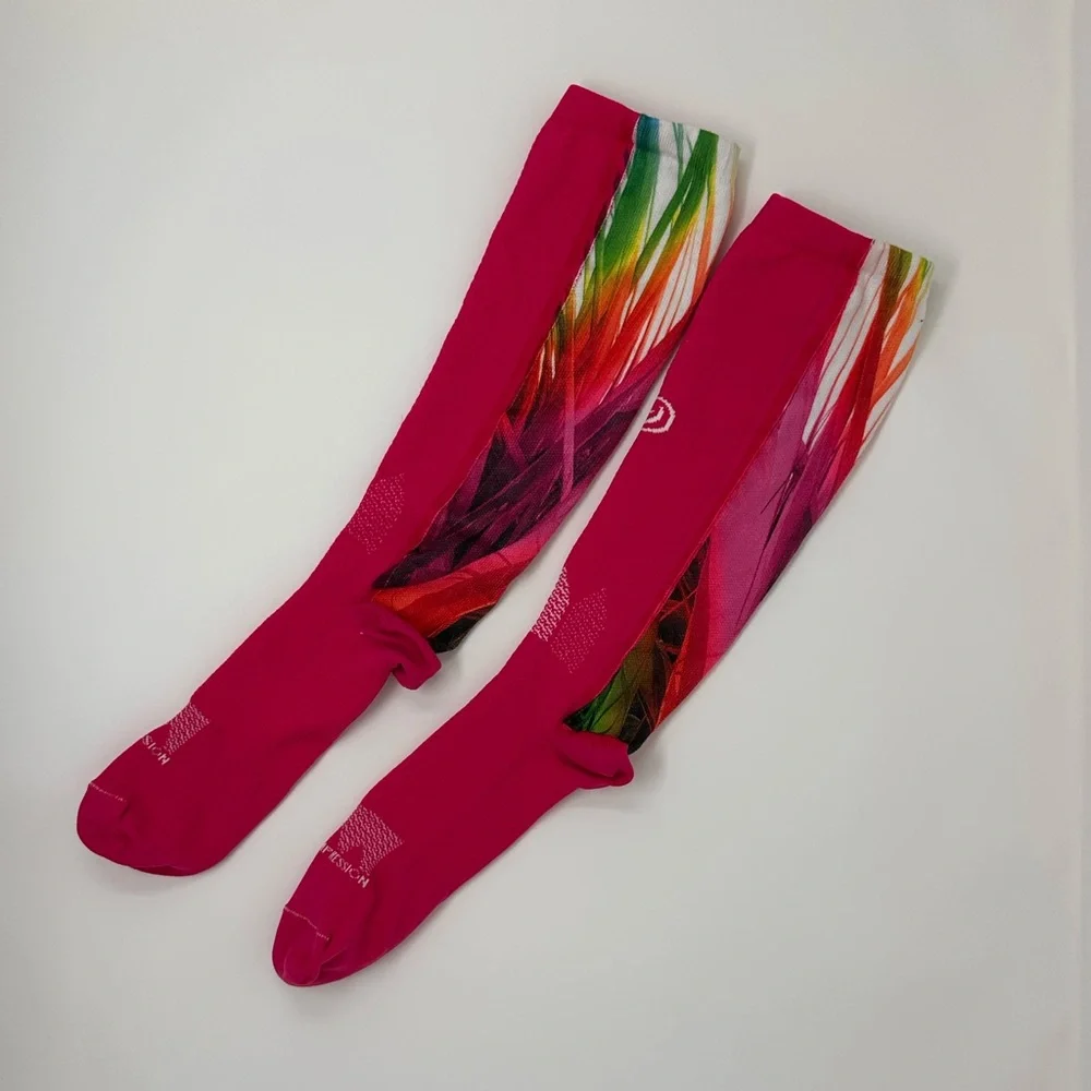 Crazy Compression Hot Pink Compression Socks Y2K Athleisure Statement | Sm/Md